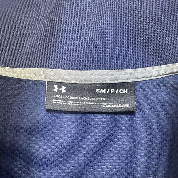 Under Armour Notre Dame Shirt Men Small Blue Heat Gear Snap Embroidered *Snag - Picture 4 of 15